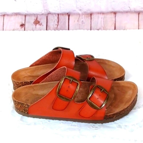 Time & True‎ Womans Brown 100%Leather & Cork Sandals sz 9 M - Picture 3 of 9